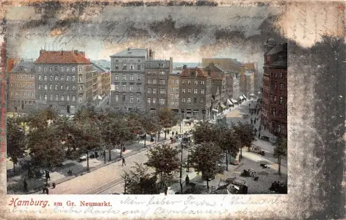 Hamburg am Gr. Neumarkt Postkarte 1904