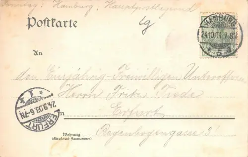 Hamburg am Gr. Neumarkt Postkarte 1904