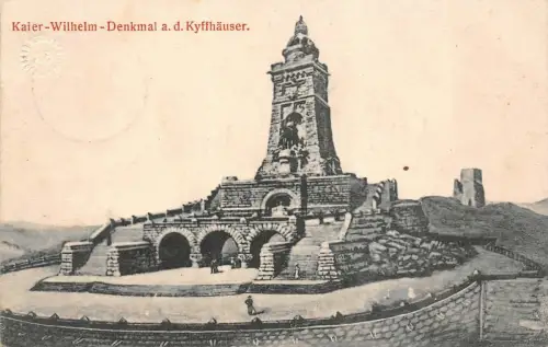Kaier-Wilhelm-Denkmal a. d. Kyffhäuser Postkarte AK 1915
