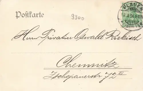 Gruß aus Plauen Syrathal-Viaduct Vogtland Sachsen Postkarte AK 1904