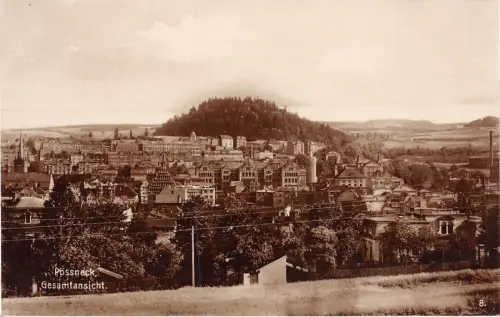 Pössneck Gesamtansicht Trinks-Postkarte