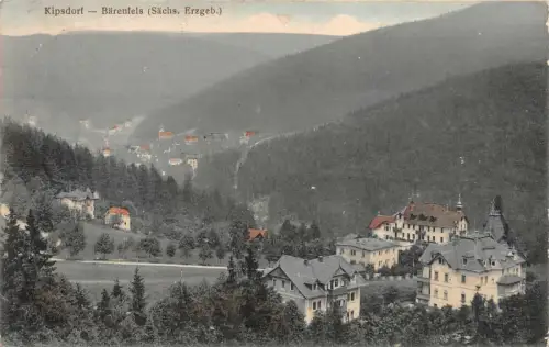 Sommerfrische Kipsdorf mit Bärenfels Erzgebirge Sachsen Postkarte AK