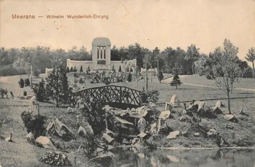 Meerane Wilhelm Wunderlich-Ehrung Postkarte AK 1914