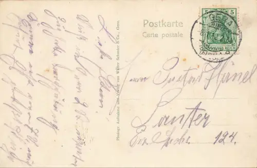 Elsterpartie bei Untermhaus in Gera Thüringen Postkarte AK 1912
