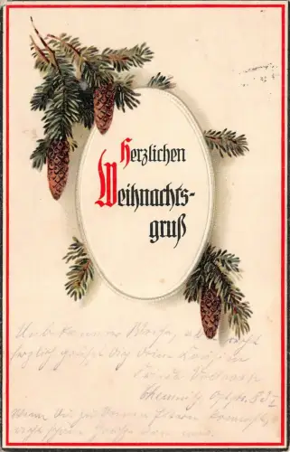 Herzlichen Weihnachtsgruß Patriotika Postkarte AK 1915