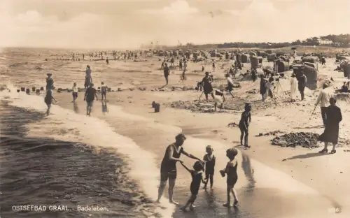 Ostseebad Graal Badeleben Postkarte