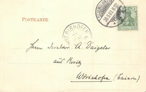 Gruss aus Braunschweig Gewandhaus Niedersachsen Postkarte AK 1903