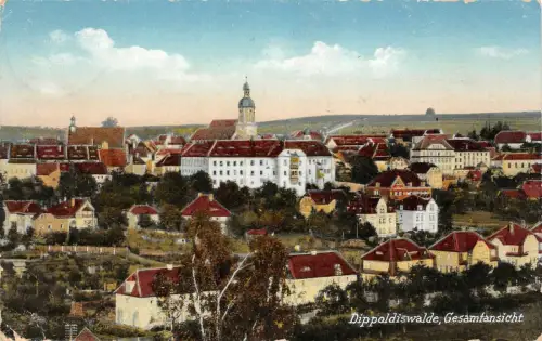 Stadtansicht von Dippoldiswalde Sachsen Postkarte AK 1929