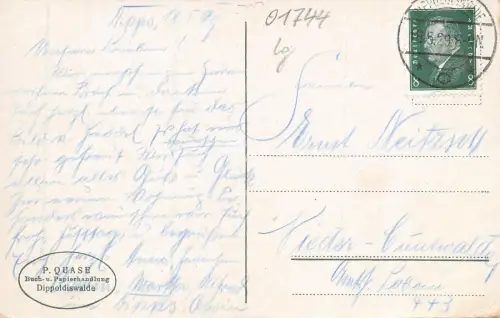 Stadtansicht von Dippoldiswalde Sachsen Postkarte AK 1929