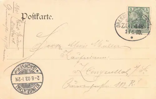 Königlicher Garten und Wasserwerk Groß Sedlitz Erzgebirge Sachsen AK 1903