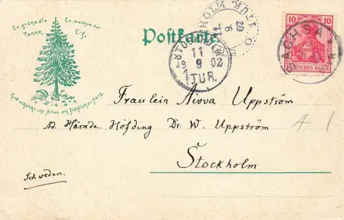 Bad Sascha Schmelzteich Niedersachsen Postkarte AK 1902