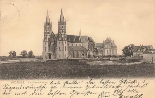 Liebfrauenkirche in Worms Rheinland-Pfalz Postkarte AK 1906