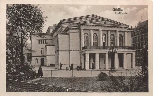 AK Görlitz Sachsen Kinder am Stadttheater