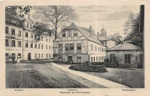 Warmbad bei Wolkenstein Badehaus Kurhaus Brunnenhaus AK