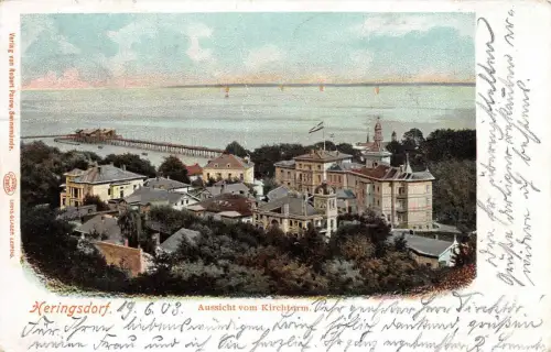 Heringsdorf Aussicht vom Kirchturm Postkarte AK 1903