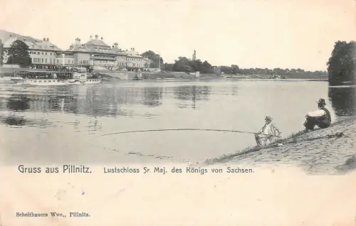 Gruss aus Pillnitz Lustschloss Sr. Maj. des Königs von Sachsen AK 1909