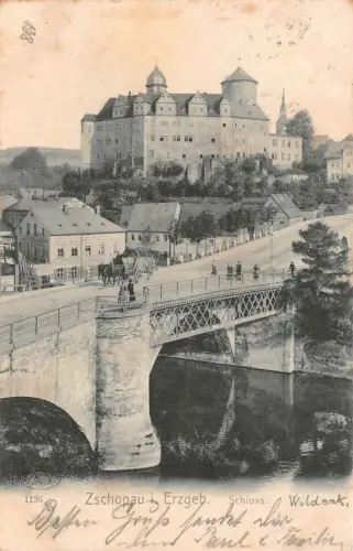Zschopau im Erzgebirge Schloss Sachsen AK 1904