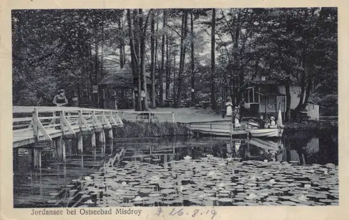 Jordansee bei Ostseebad Misdroy Postkarte AK
