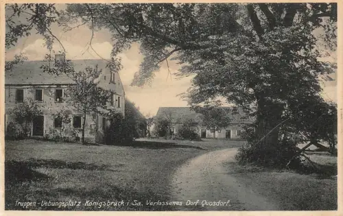 Truppen-Uebungsplatz Königsbrück i.Sa. Verlassenes Dorf Quosdorf AK 1934