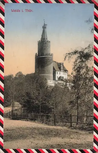 Ansicht Osterburg Weida in Thüringen Postkarte AK 1917