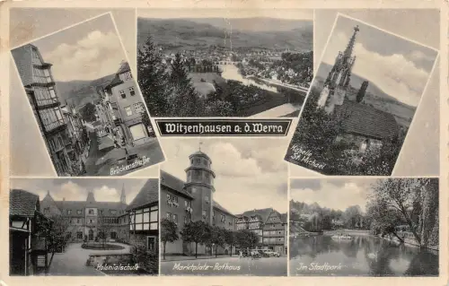 Witzenhausen a. d. Werra Kolonialschule Marktplatz Feldpostkarte AK 1943