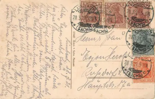 AK LIMBACH in Sachsen Obere Helenenstrasse 1921