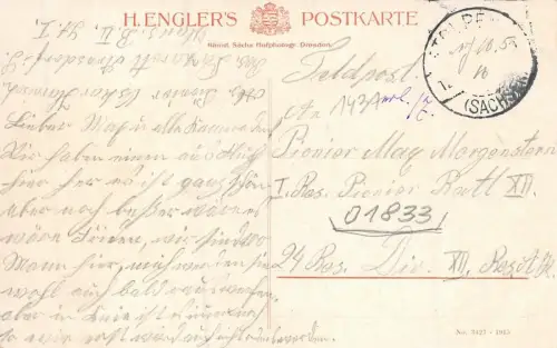 Stadtansicht und Schloß in Stolpen Sachsen Postkarte AK