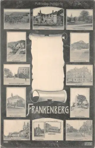 Schloss, Rittergut und Seminar in Frankenberg Sachsen Postkarte AK