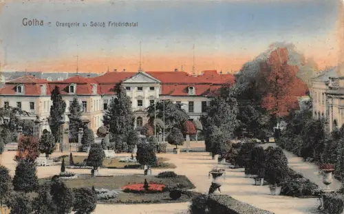 Gotha Orangerie u. Schloß Friedrichstal AK 1925
