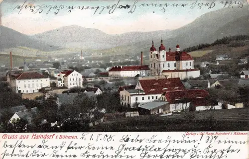 Gruss aus Haindorf i. Böhmen (Hejnice) Ansicht Postkarte AK 1905