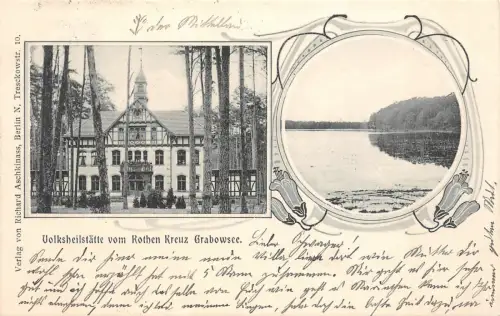 Volksheilstätte vom Rothen Kreuz Grabowsee Postkarte 1907