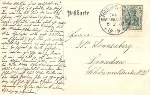 Volksheilstätte vom Rothen Kreuz Grabowsee Postkarte 1907