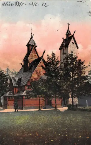 Das Riesengebirge im Sommer Die Kirche Wang Postkarte AK