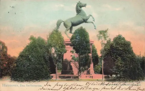 Das Sachsenross in Hannover Niedersachsen Postkarte AK 1905