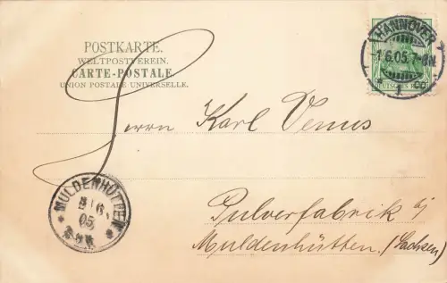 Das Sachsenross in Hannover Niedersachsen Postkarte AK 1905