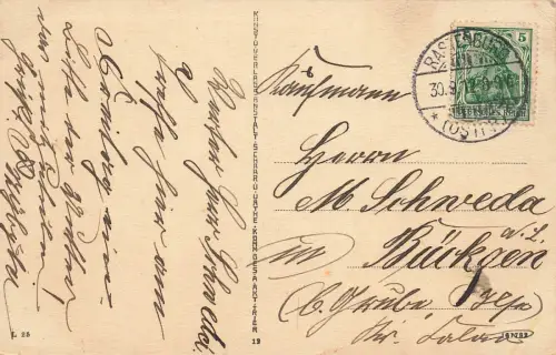 Haupteingang zum Kasernement in Rastenburg Ostpreussen Postkarte AK 1912