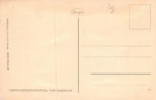 Generalfeldmarschall von Haeseler Patriotika Postkarte