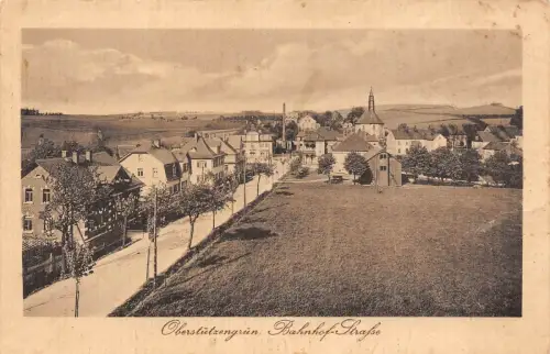 Oberstützengrün Bahnhof-Straße Postkarte