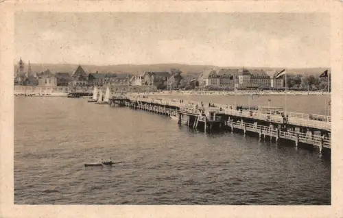 Ostseebad Zoppot Seesteg mit Kasinohotel Postkarte AK