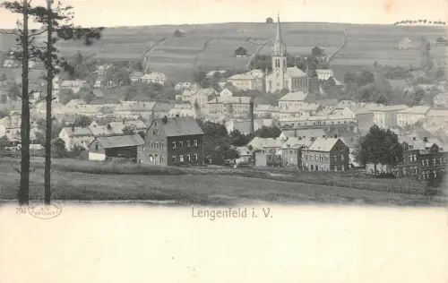 Lengenfeld i. V. Ansicht Kirche Postkarte