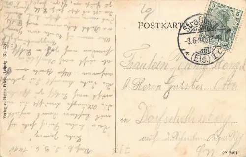 Manteuffelkaserne Strassburg i. Els. Kgl. Sächs. 6. Inf.-Regt. Postkarte AK 1910