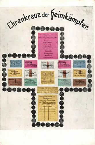 Ehrenkreuz der Heimkämpfer Postkarte Dresden 1916
