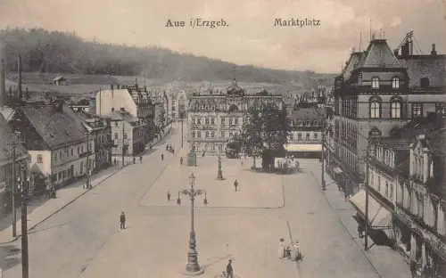 Aue i/Erzgeb. Marktplatz Postkarte