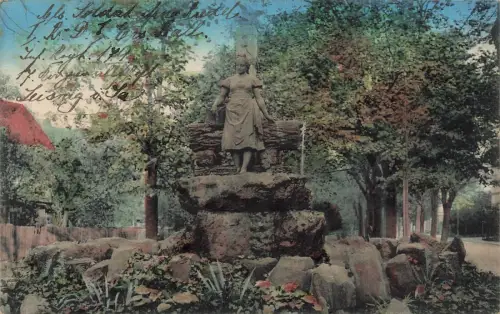 Heimatsbrunnen in Leisnig Sachsen Postkarte AK 1916