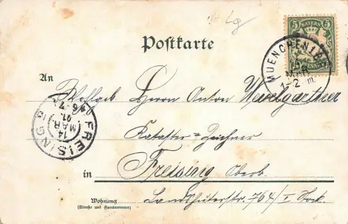 Luitpold Prinzregent von Bayern mit Orden Portrait AK 1914 Glitzerbesatz