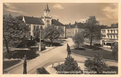 Johanngeorgenstadt/Erzgebirge Marktplatz Wintersportplatz Sommerfrische AK