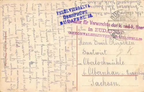 Budapest Teilansicht von Ofen Postkarte AK