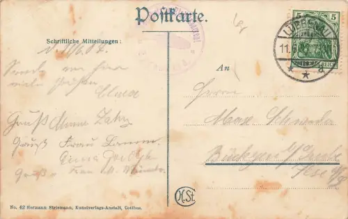 Auf der Gorroschoa Spreewald Brandenburg Postkarte AK 1907