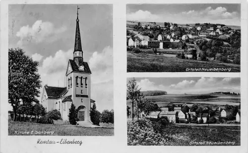 Kemtau-Eibenberg Kirche Ortsteil Neueibenberg AK 1944