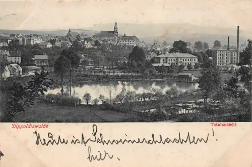 Dippoldiswalde Totalansicht Postkarte AK 1909
